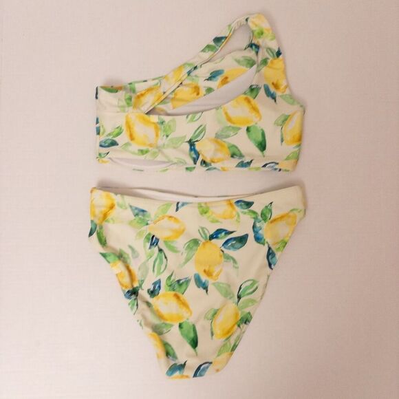 SUMMERSALT Sidestroke Bikini and High Leg High Rise Bottom Limoncello Size 4 - Picture 7 of 9